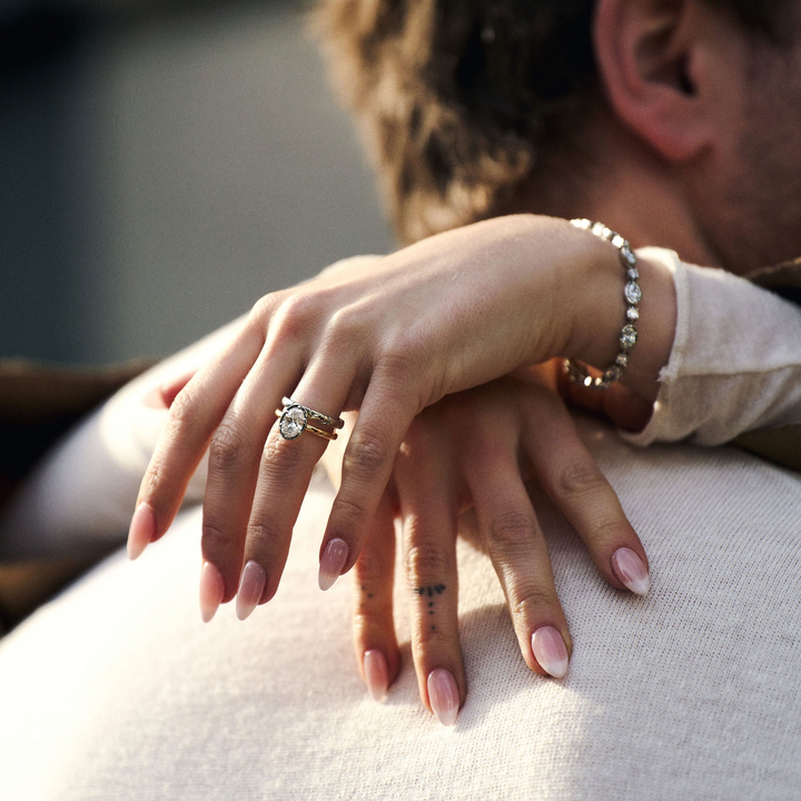 Oval Diamond Canopy Ring