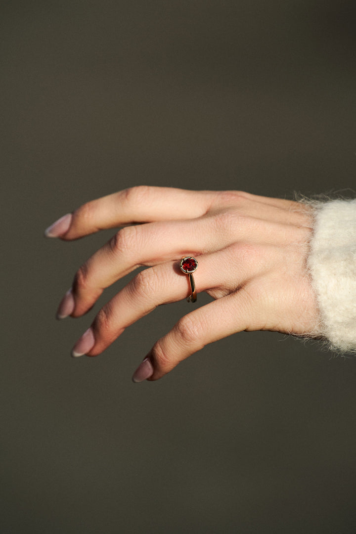 Round Ruby Dominion Canopy Ring