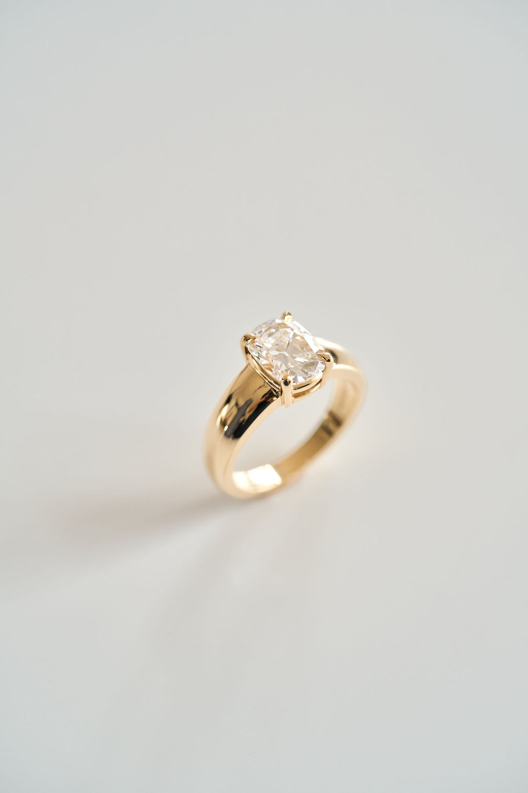 Low Set Old Mine Cut Arc Ring