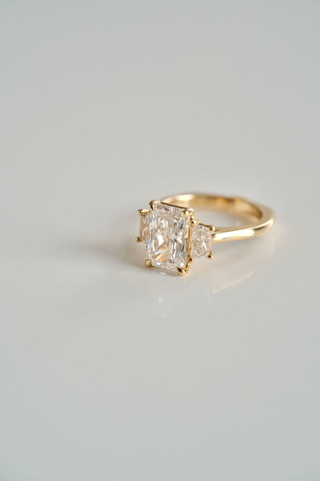Radiant Cut with Trapezoid Accents