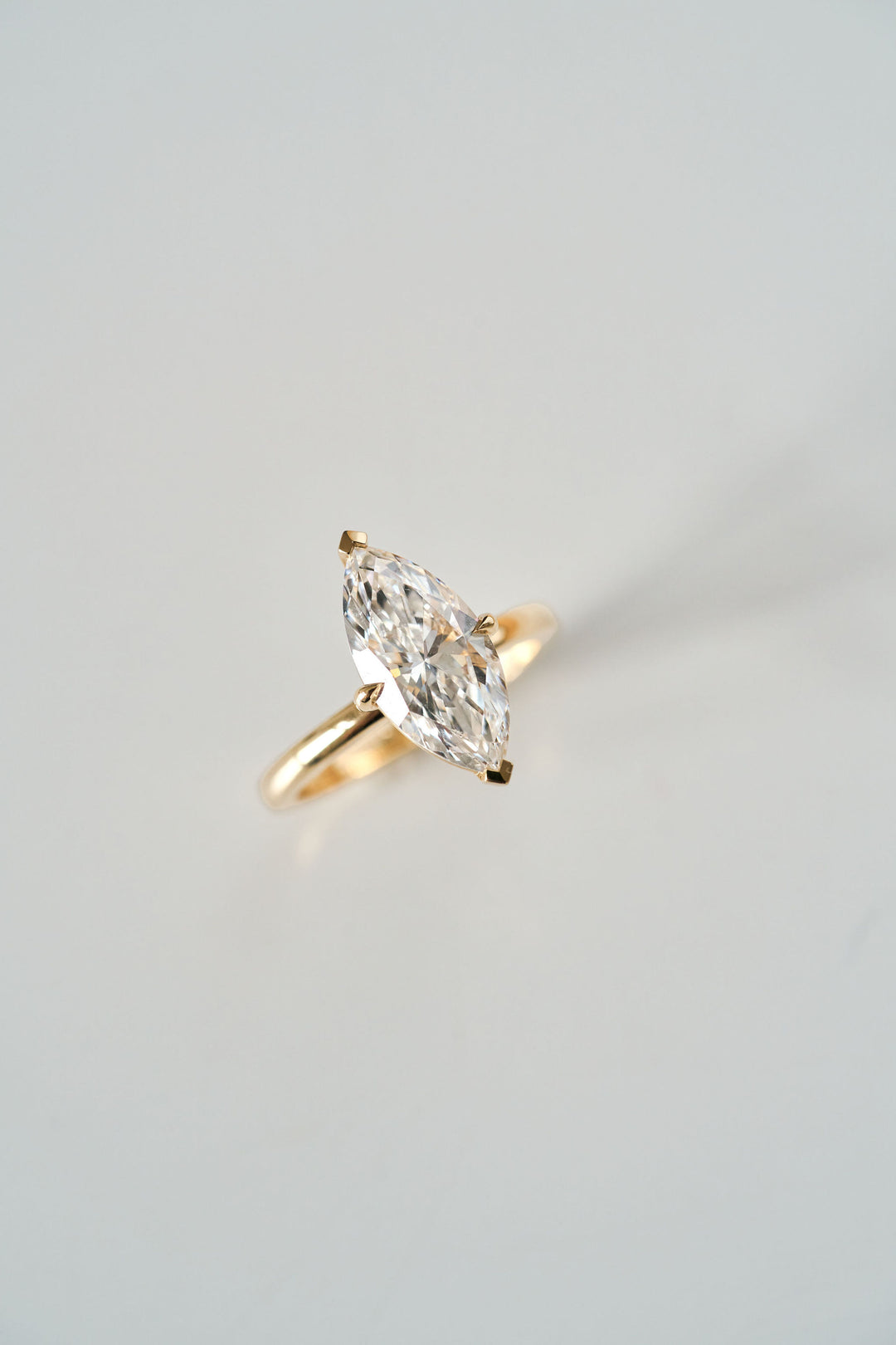 Marquise Diamond Cavalier Solitaire
