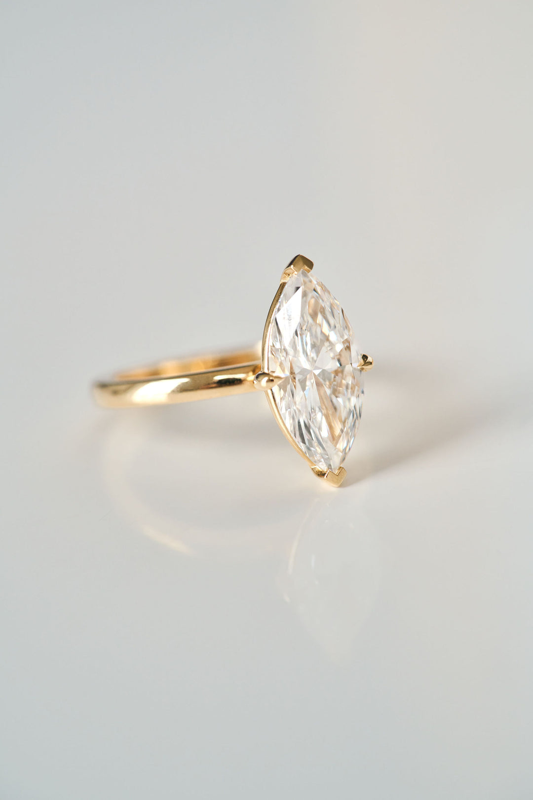 Marquise Diamond Cavalier Solitaire