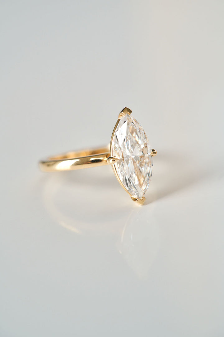 Marquise Diamond Cavalier Solitaire