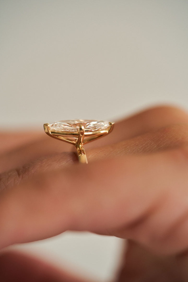 Marquise Diamond Cavalier Solitaire