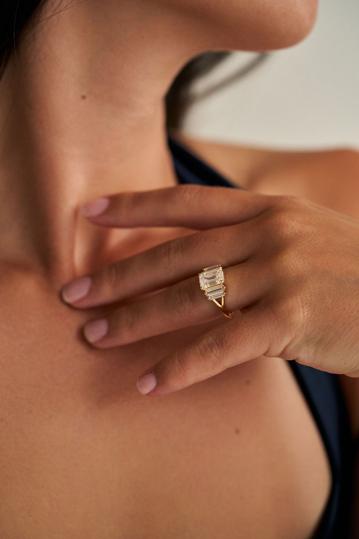 Emerald Cut with Baguette Accents