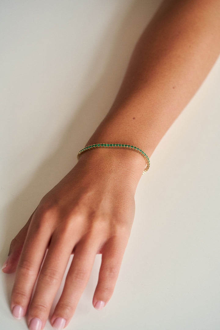 Round Emerald Tennis Bracelet