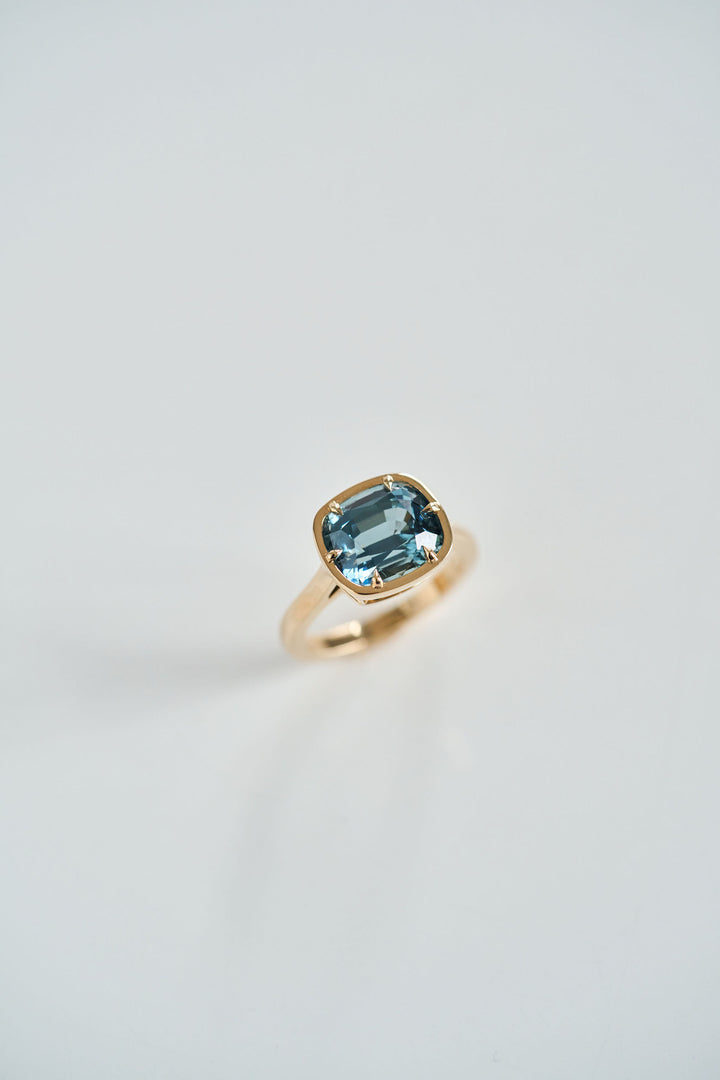 Low Set East-West Sapphire Canopy Ring