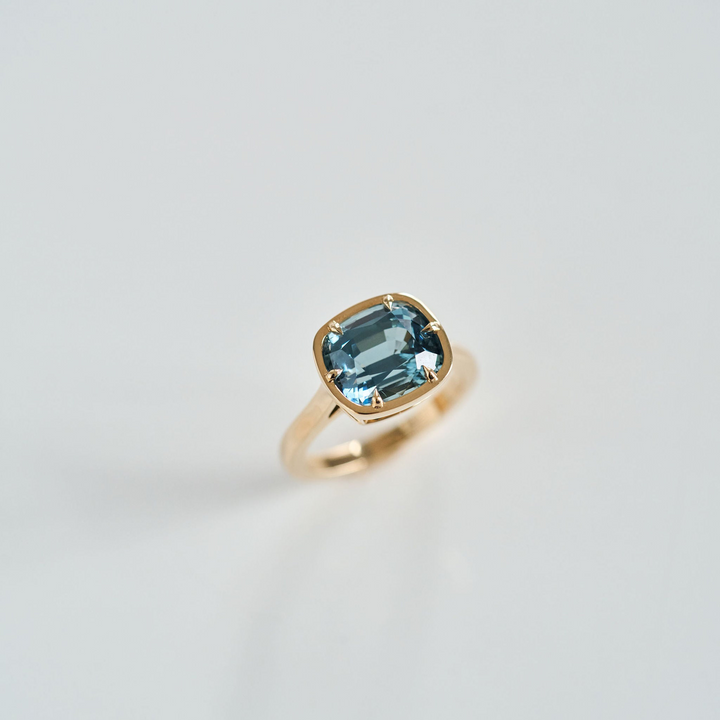 Low Set East-West Sapphire Canopy Ring