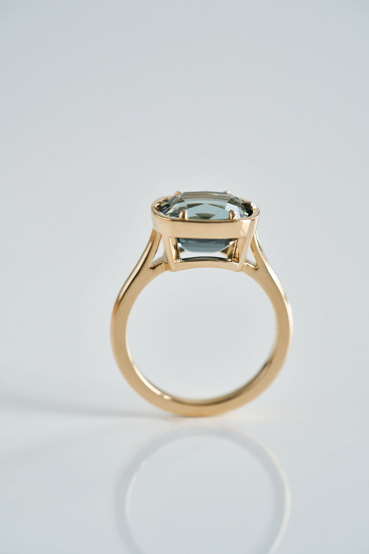 Low Set East-West Sapphire Canopy Ring