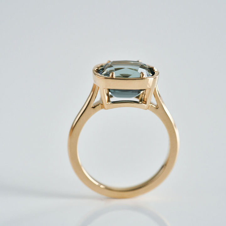 Low Set East-West Sapphire Canopy Ring