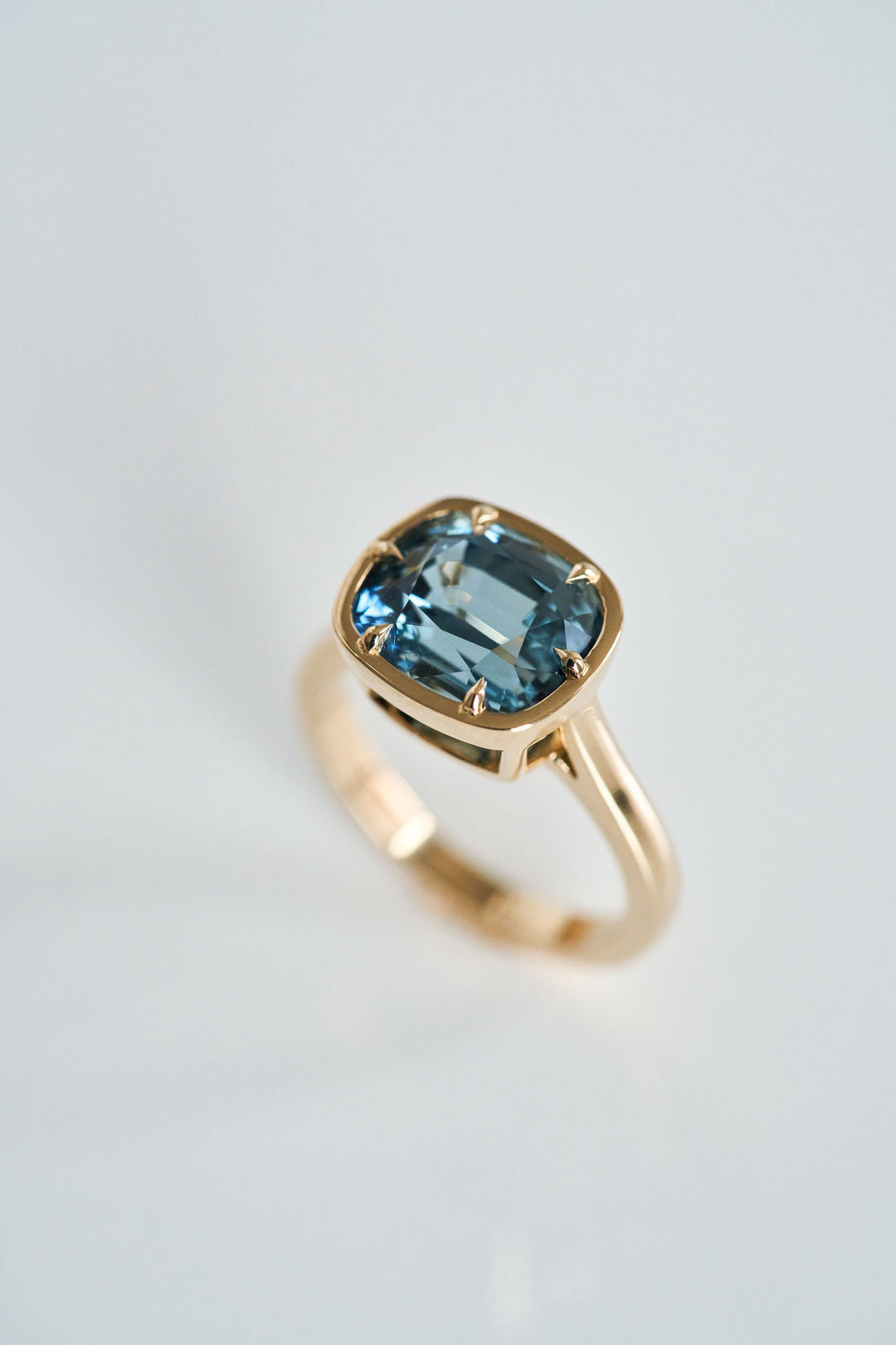 Low Set East-West Sapphire Canopy Ring