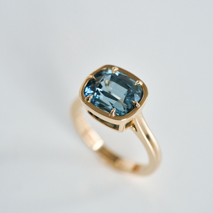 Low Set East-West Sapphire Canopy Ring