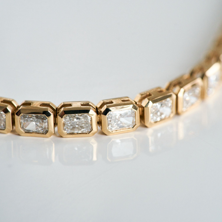 Radiant Cut Diamond Bezel Tennis Bracelet