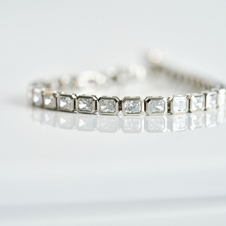 Radiant Cut Diamond Bezel Tennis Bracelet