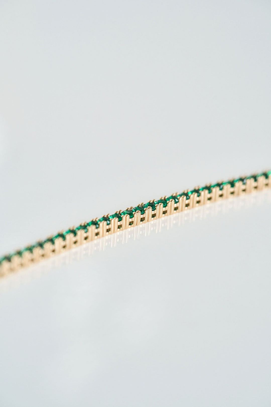 Round Emerald Tennis Bracelet
