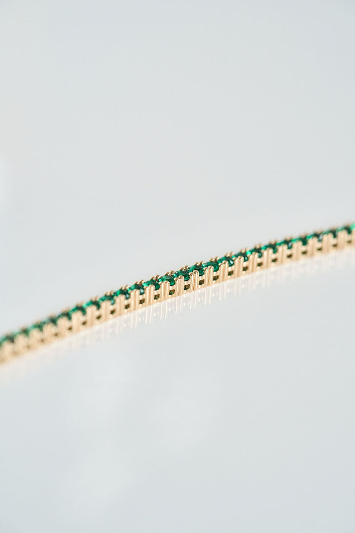 Round Emerald Tennis Bracelet