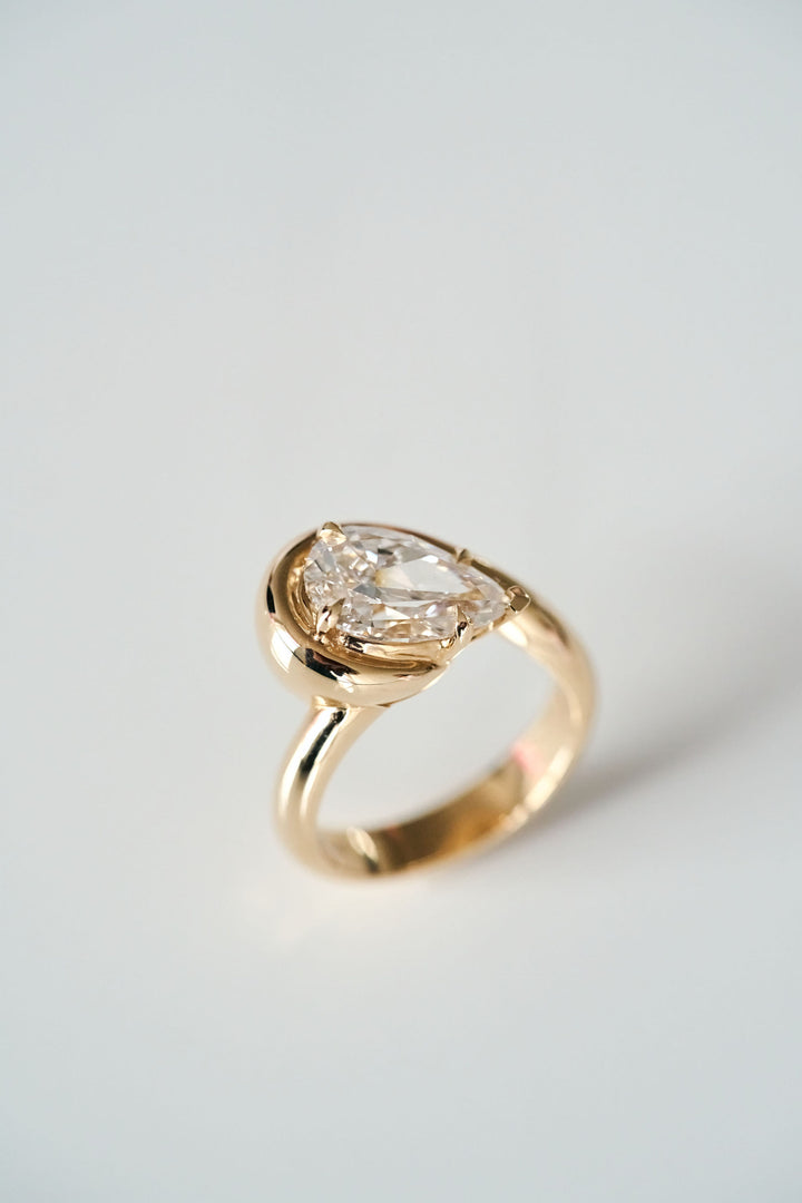 Pear Shape Diamond Bough Ring