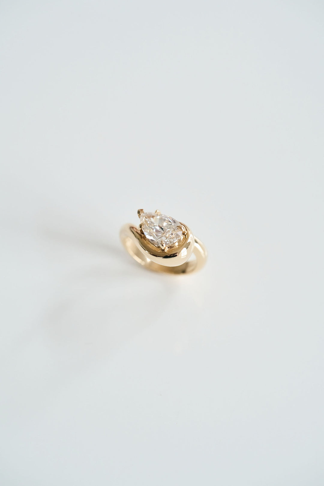 Pear Shape Diamond Bough Ring