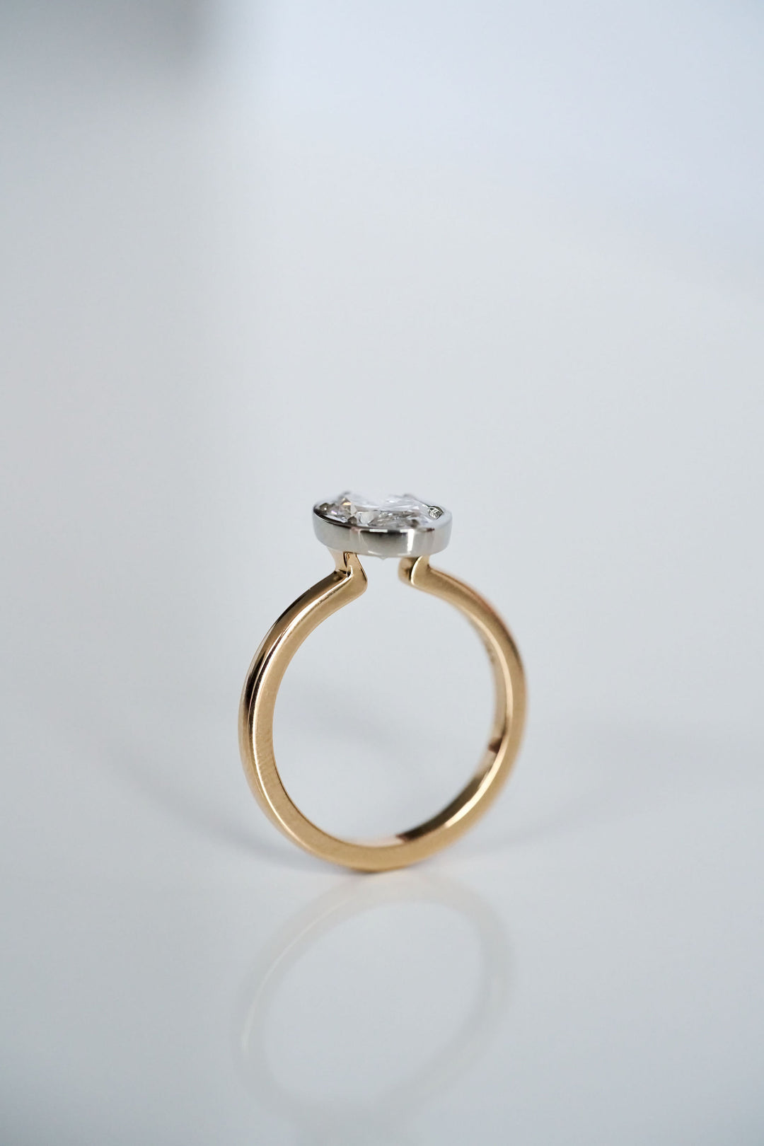 Oval Diamond Canopy Ring