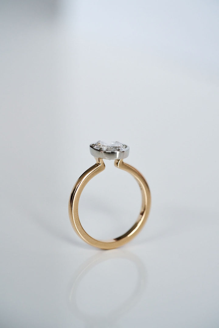 Oval Diamond Canopy Ring