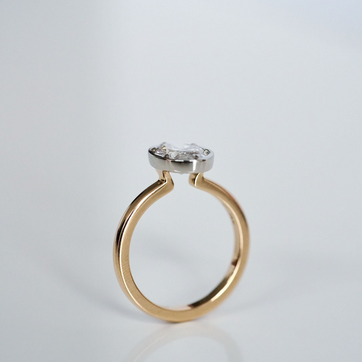 Oval Diamond Canopy Ring
