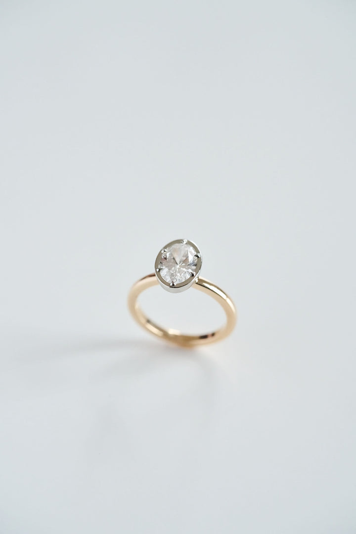 Oval Diamond Canopy Ring