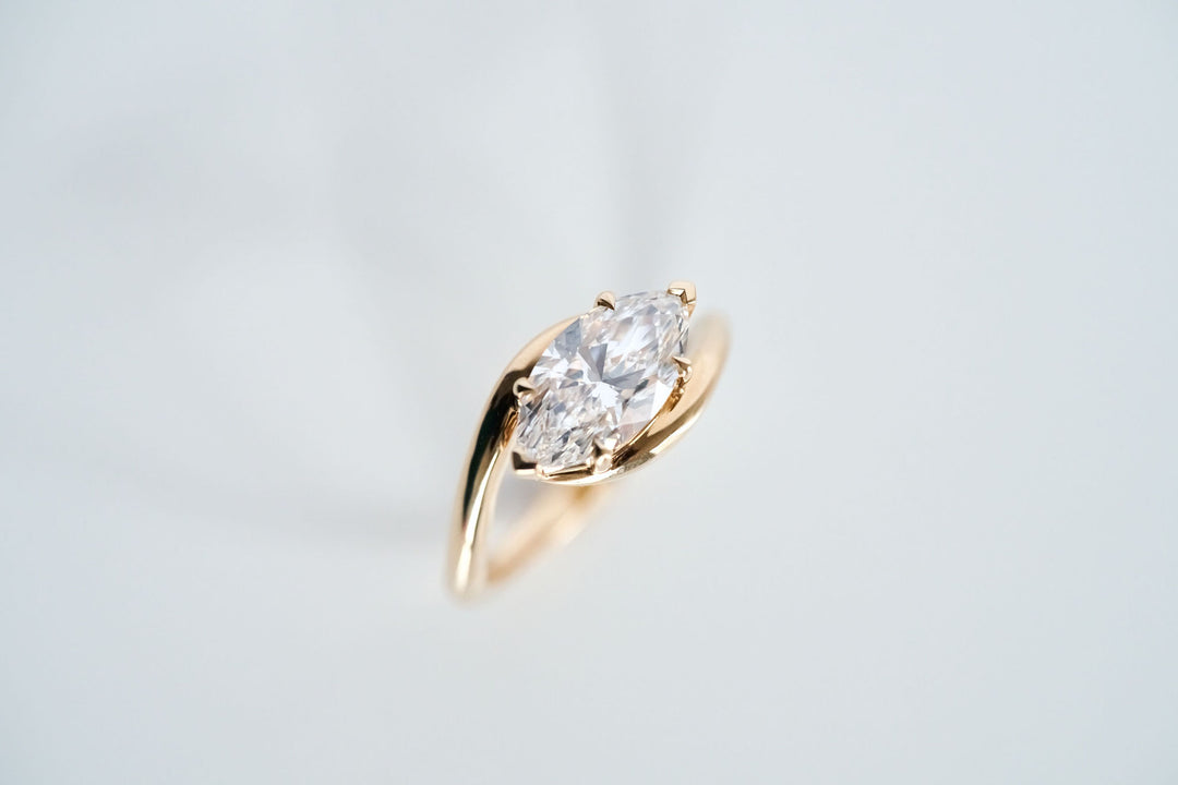 Marquise Diamond Drift Ring