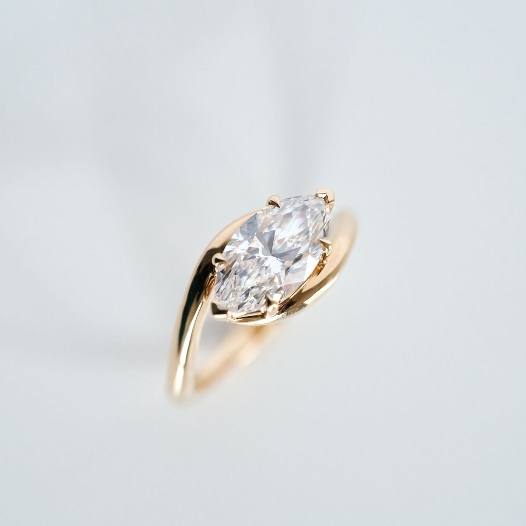 Marquise Diamond Drift Ring
