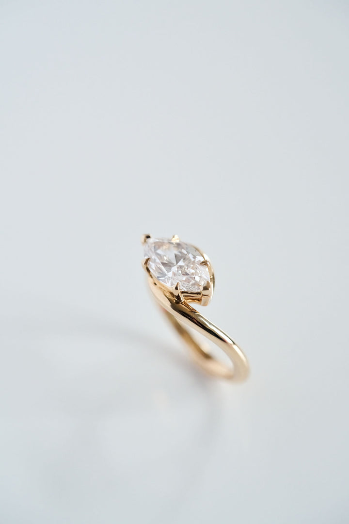 Marquise Diamond Drift Ring