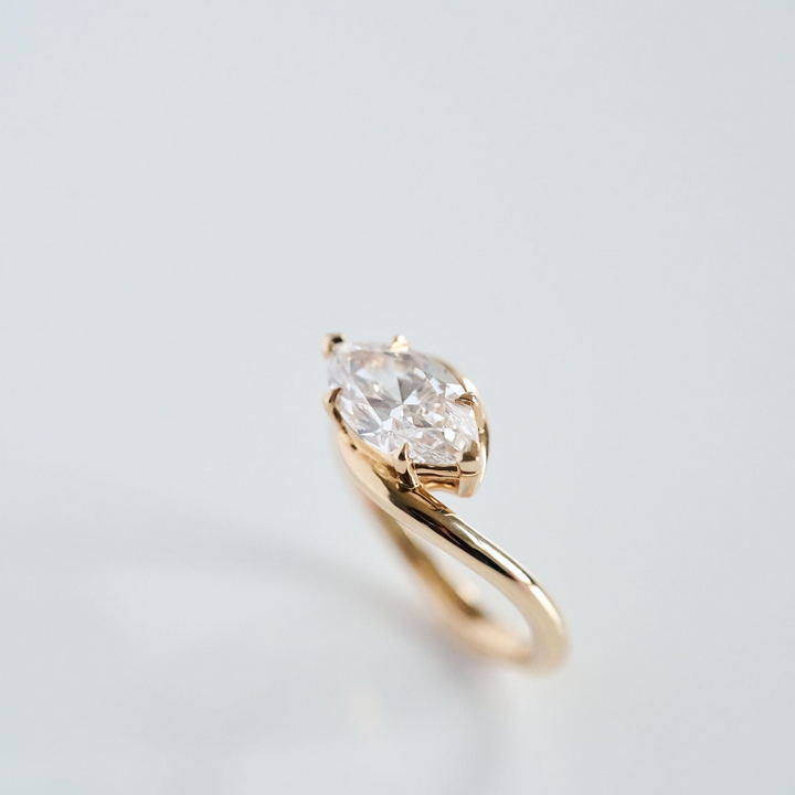 Marquise Diamond Drift Ring