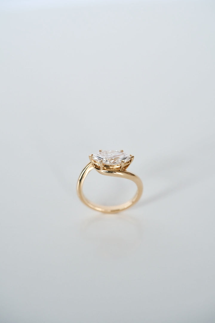 Marquise Diamond Drift Ring