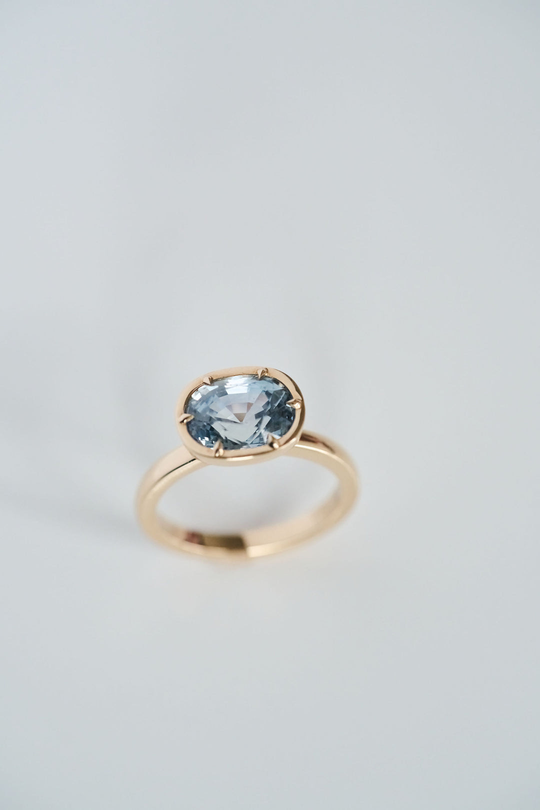 East-West Sapphire Canopy Ring