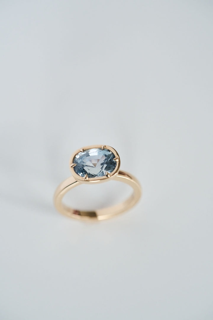 East-West Sapphire Canopy Ring