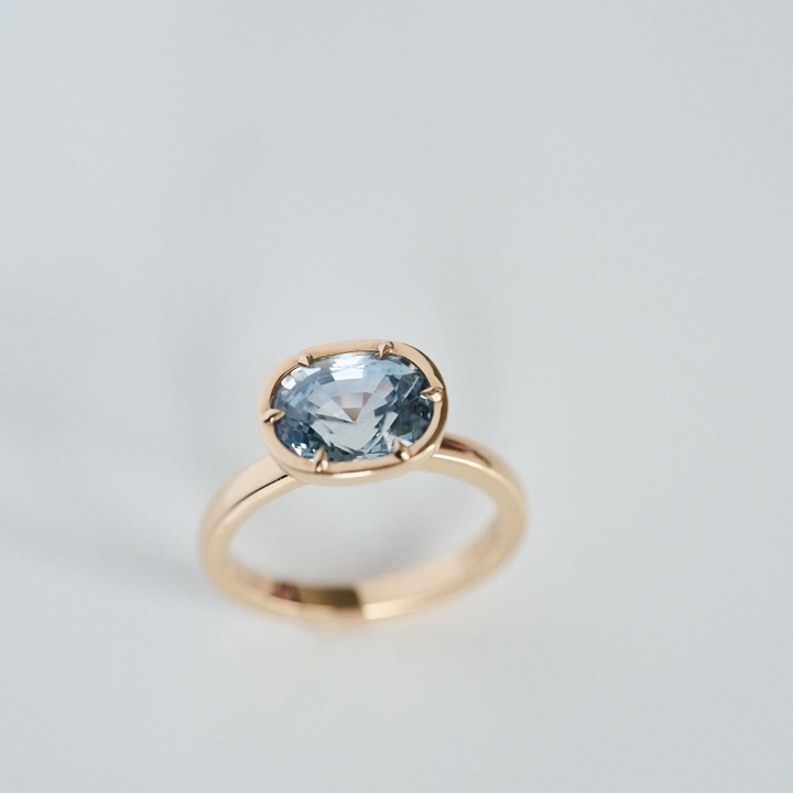 East-West Sapphire Canopy Ring