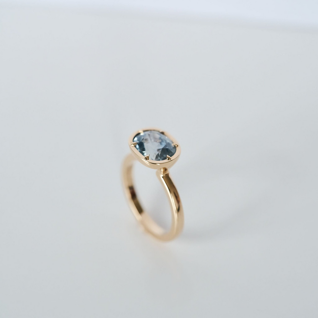 East-West Sapphire Canopy Ring