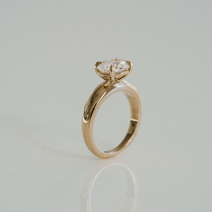 Oval Diamond East-West Arc Ring
