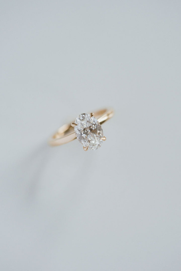 Oval Diamond Cavalier 2.0 Solitaire With Diamonds