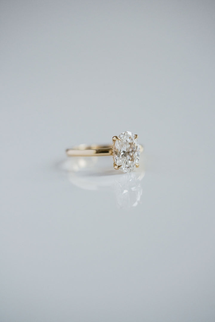 Oval Diamond Cavalier 2.0 Solitaire With Diamonds