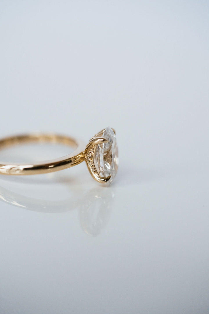 Oval Diamond Cavalier 2.0 Solitaire With Diamonds