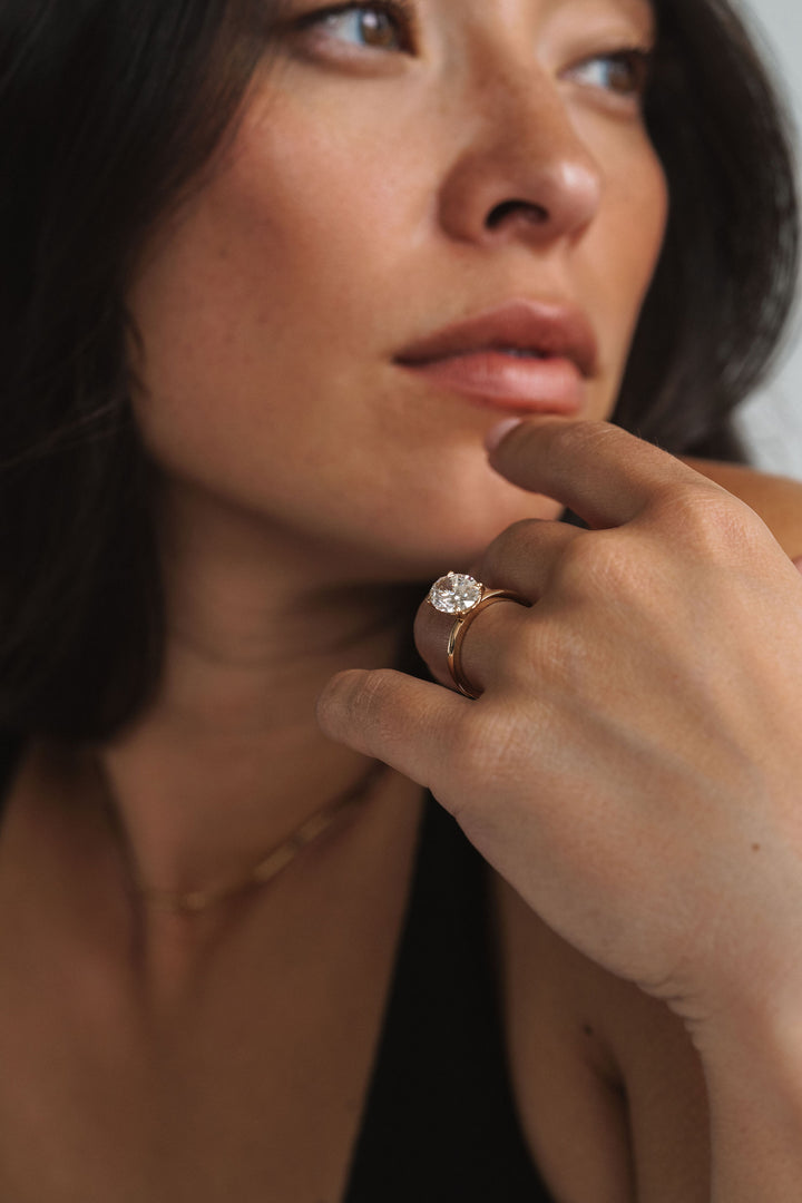 Oval Diamond Cavalier Solitaire