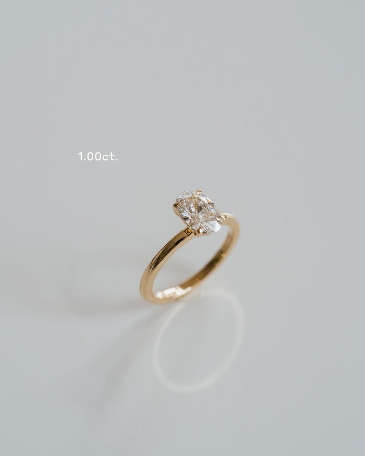 Oval Diamond Cavalier Solitaire