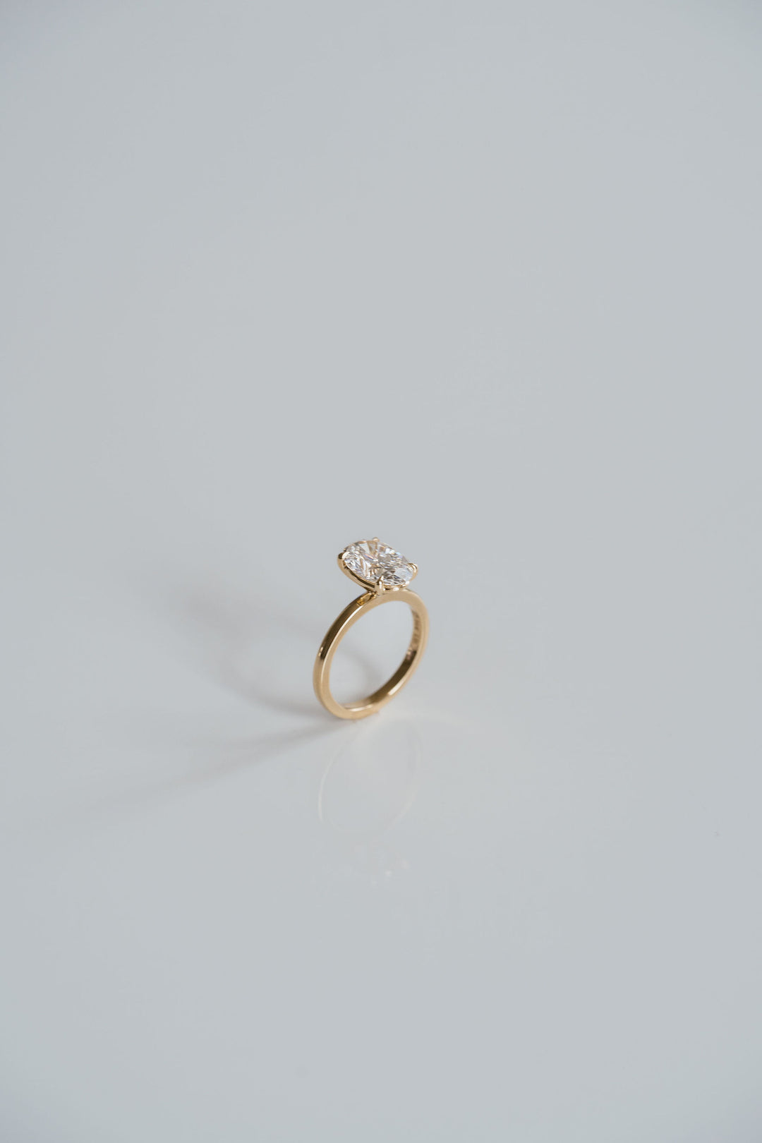 Oval Diamond Cavalier Solitaire