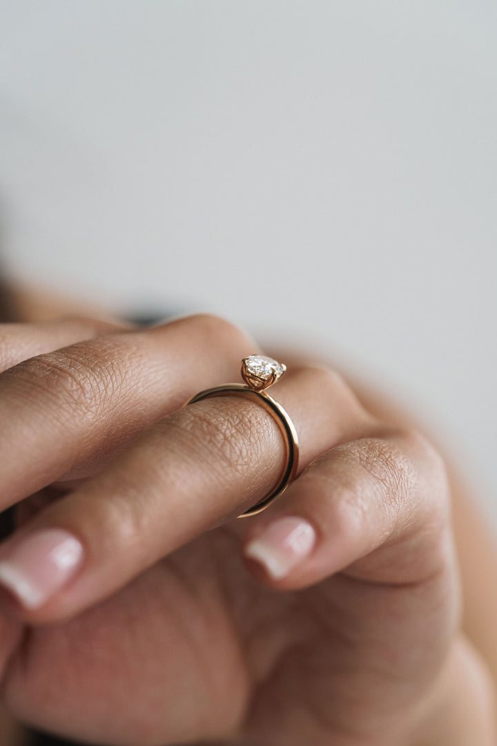 Oval Diamond Cavalier Solitaire