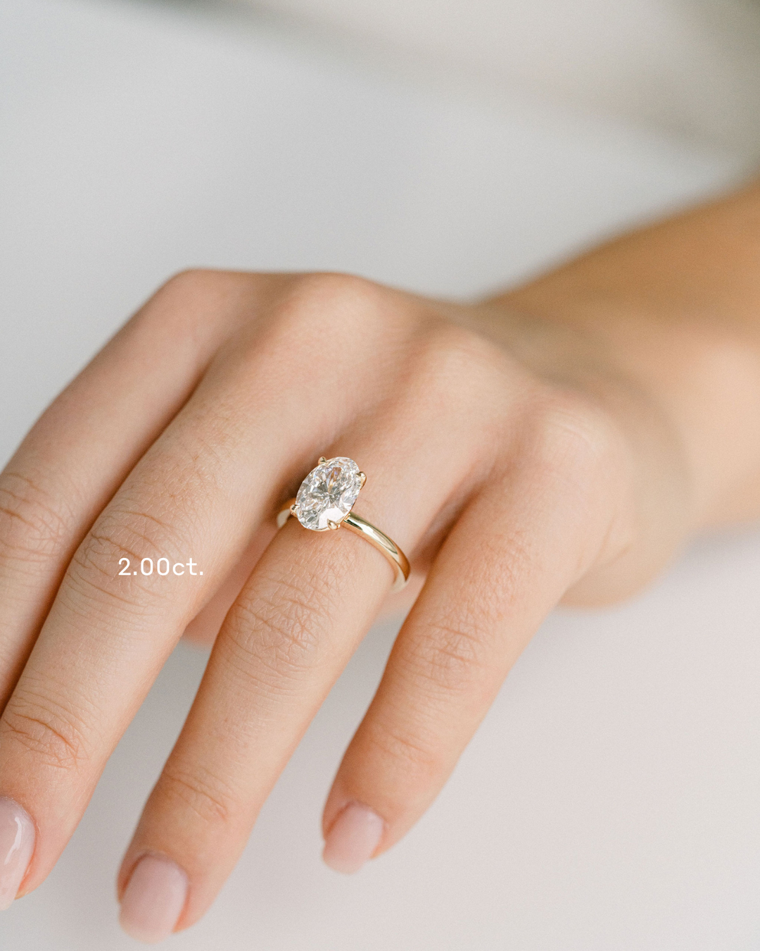 Oval Diamond Cavalier Solitaire