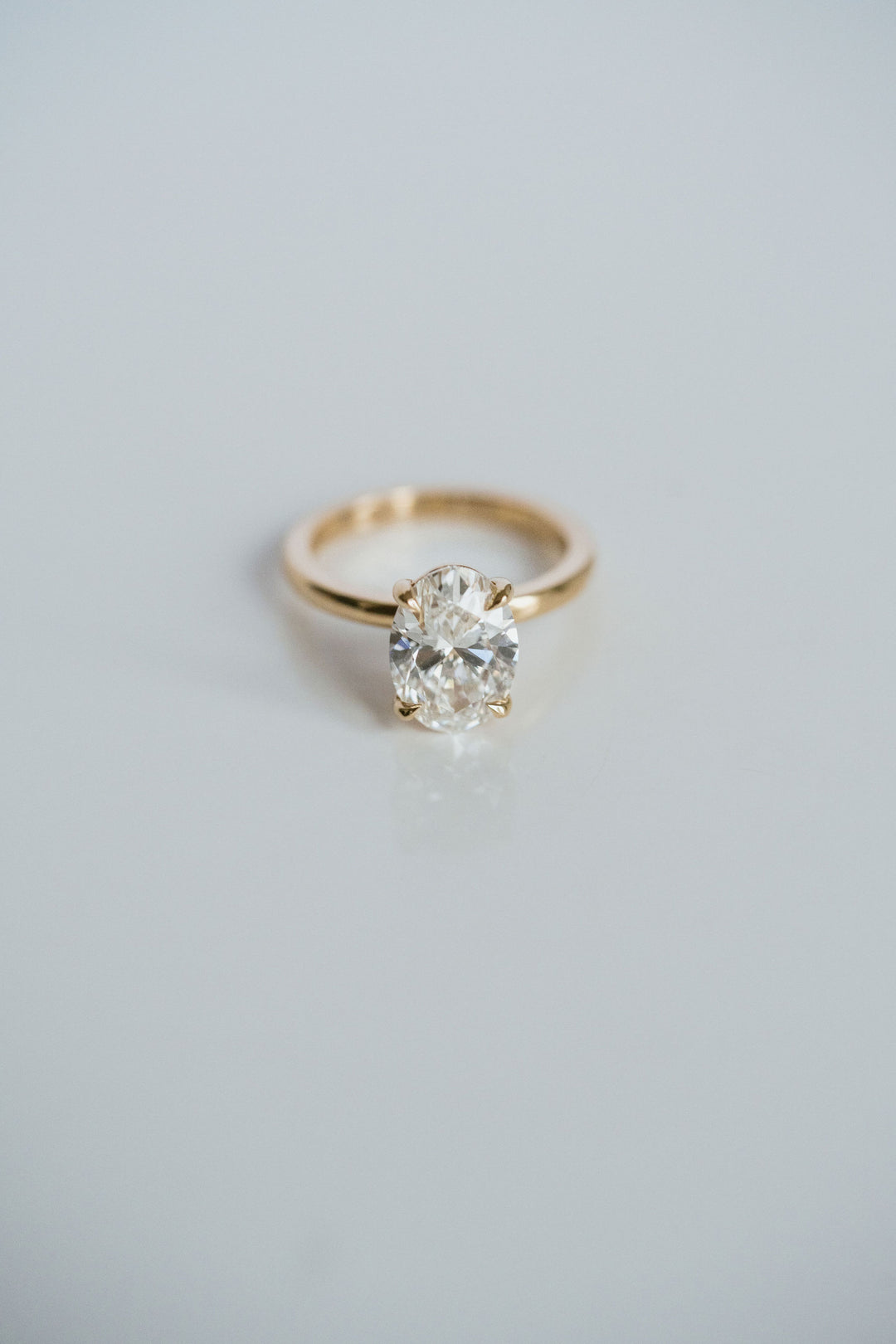 Oval Diamond Cavalier Solitaire