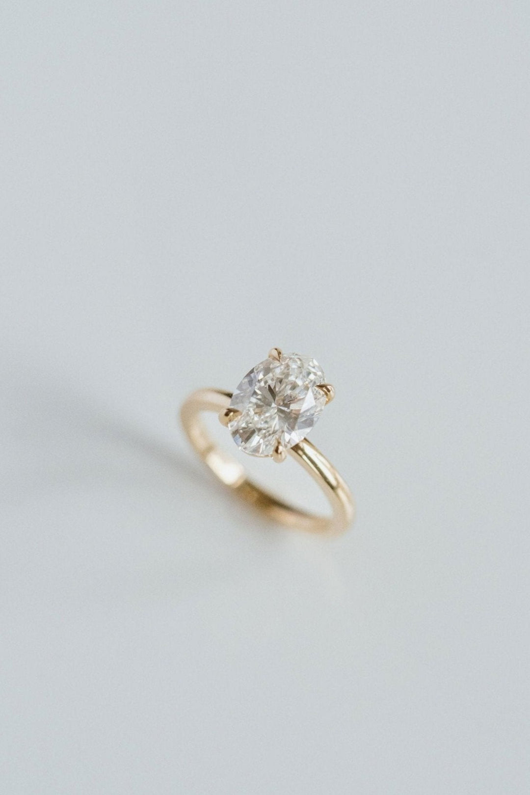 Oval Diamond Cavalier Solitaire
