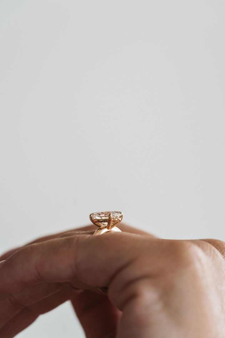 Oval Diamond Cavalier Solitaire Medium Set