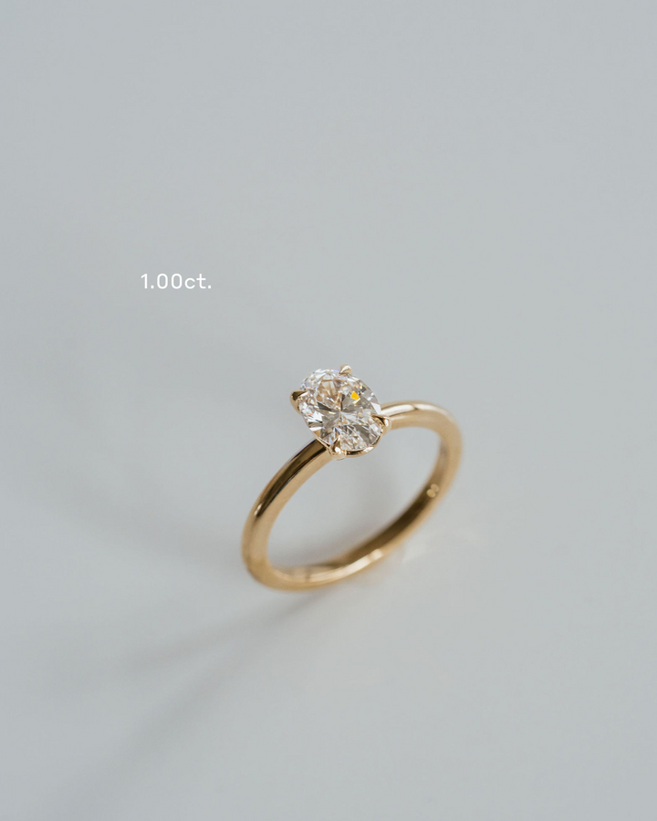 Oval Diamond Cavalier Solitaire Medium Set