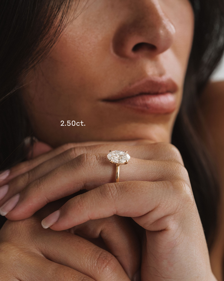 Oval Diamond Cavalier Solitaire Medium Set