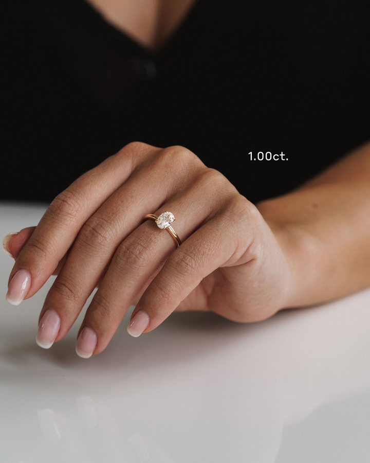 Oval Diamond Cavalier Solitaire Medium Set